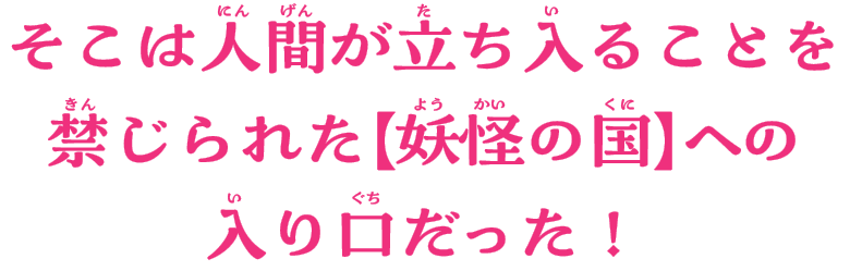 そこは人間が立ち入ることを禁じられた【妖怪の国】への入り口だった！